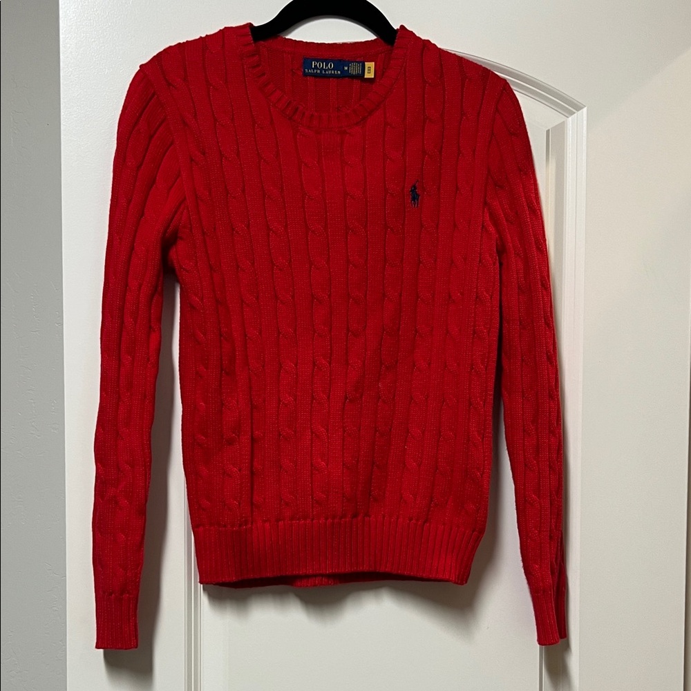 Polo by Ralph Lauren Vibrant Red Crewneck Sweater